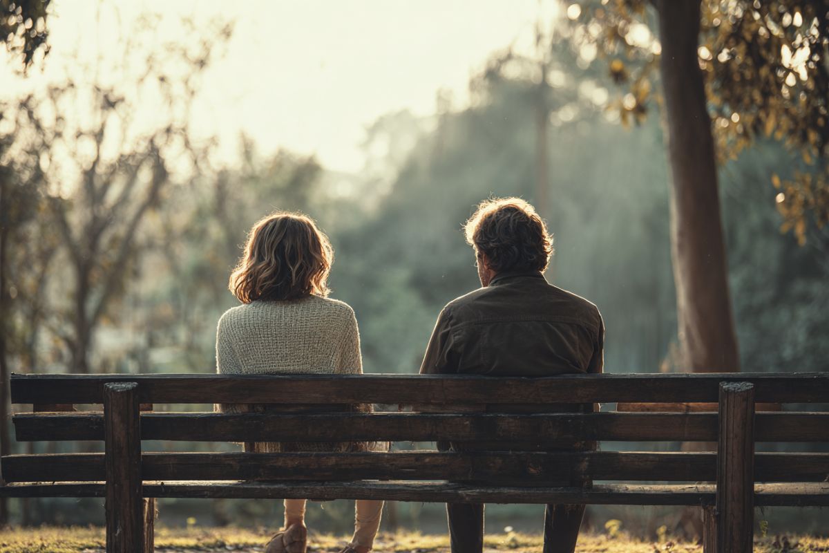 what-is-marriage-counseling couple on bench