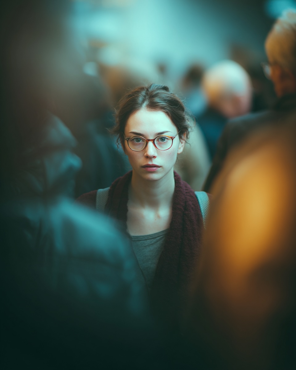 Why People Seek EMDR therapy benfits person in everyday setting suddenly looking tense and distracted, blurred surroundings, shallow depth of field, subtle anxiety expression, realistic photography, cinematic lighting --ar 4:5 --v 7 Job ID: 705e4c07-62a4-49ce-b129-8d25cfc4bb09