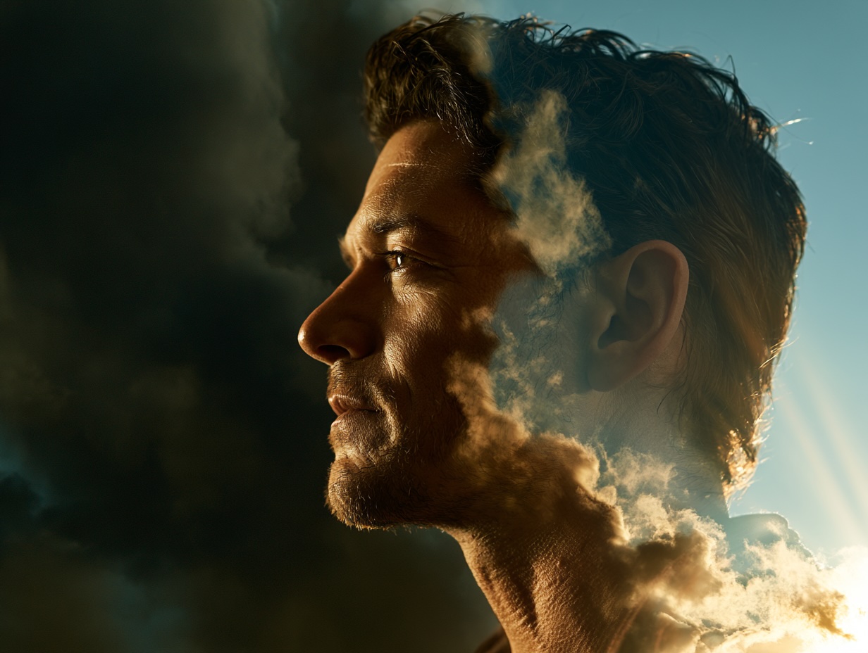 Surreal portrait representing healing through intensive trauma therapy