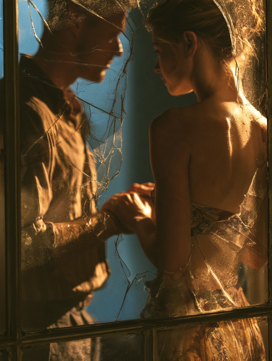 Can a Relationship Recover After Trust Is Broken? Couple reaching through cracked glass, symbolizing how to rebuild trust in a relationship after betrayal and emotional hurt.
